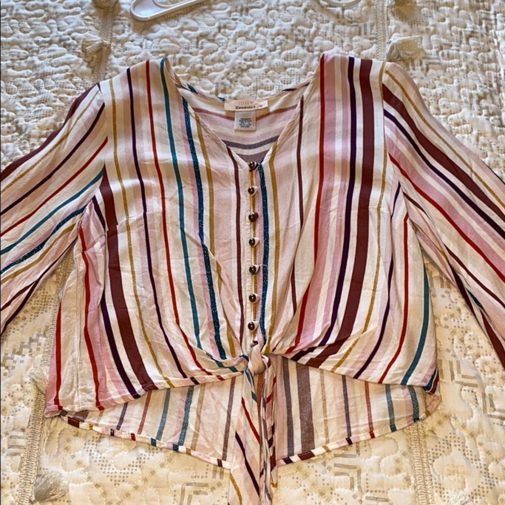 URBAN OUTFITTERS COLORFUL STRIPED SHIRT SMALL